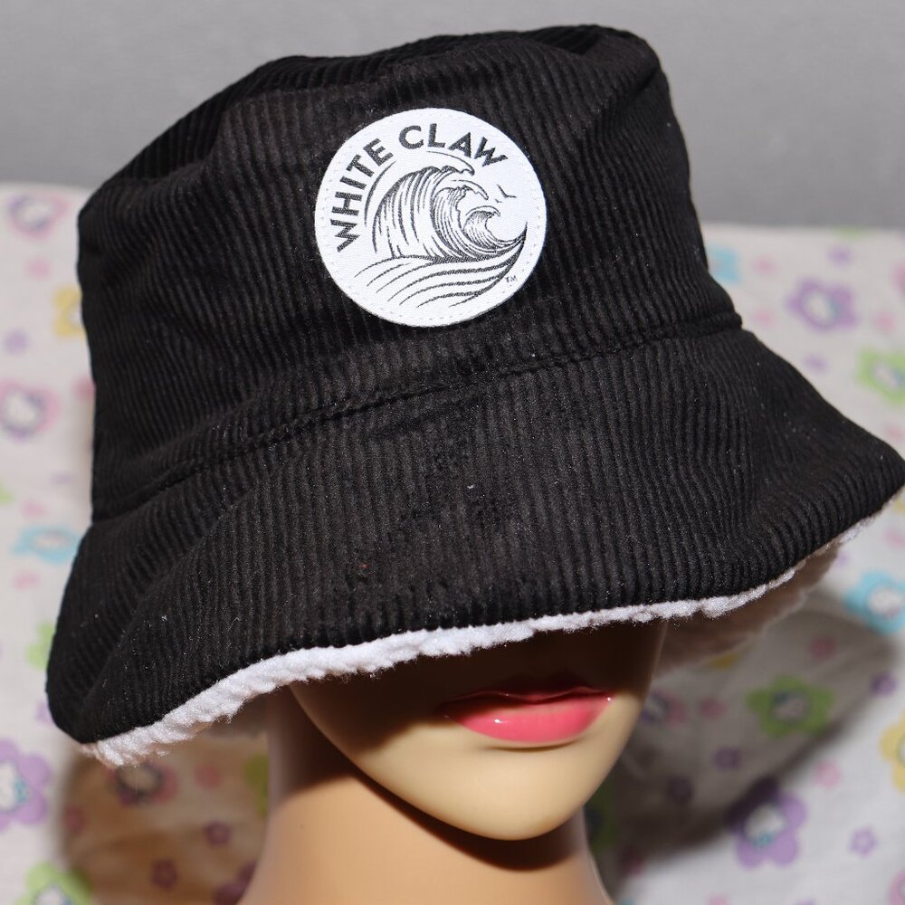 White claw Hard Seltzer Corderoy winter Reversible promo bucket hat